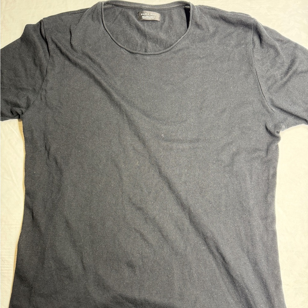 Zara Charcoal Gray Short Sleeve Tee